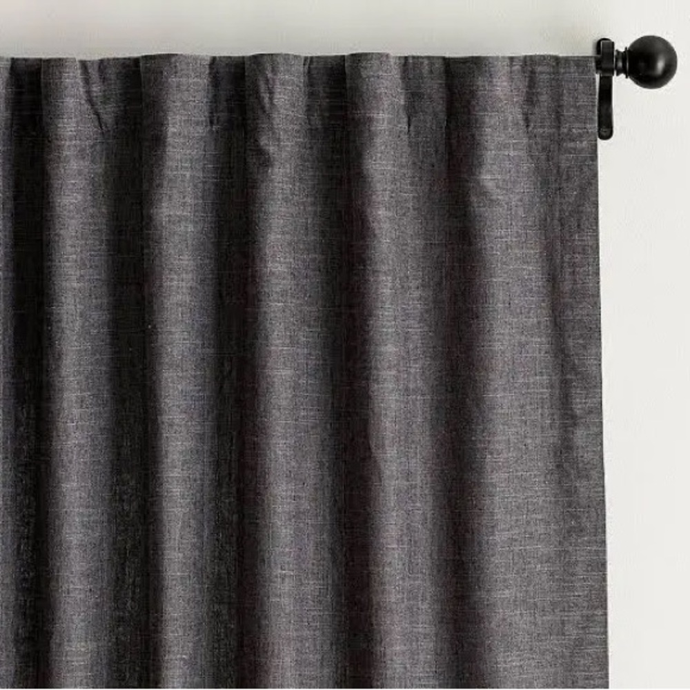 Pottery Barn Emery Blackout 50x96” panels in Charcoal